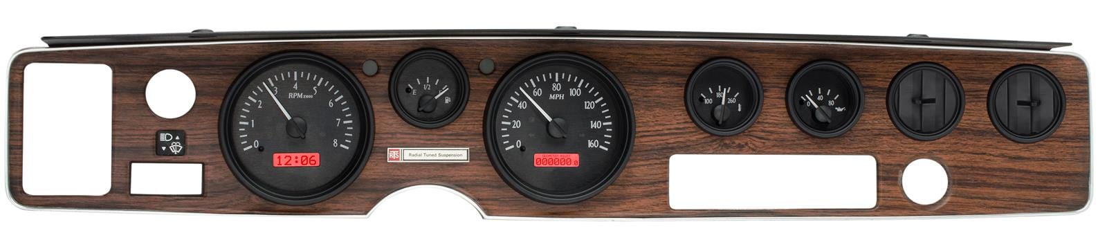 Dakota Digital Dakota Digital VHX Series Direct-Fit Analog Gauge Systems VHX-70P-FIR-K-R Autofit