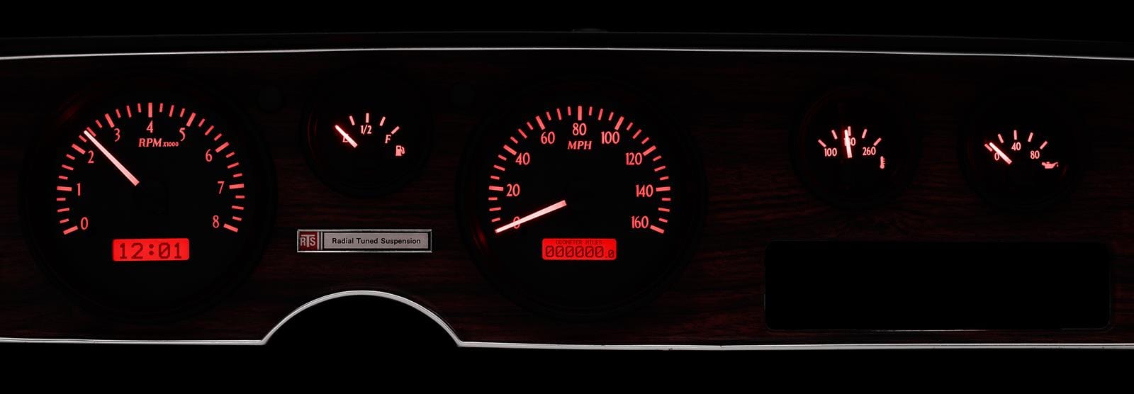 Dakota Digital Dakota Digital VHX Series Direct-Fit Analog Gauge Systems VHX-70P-FIR-K-R Autofit