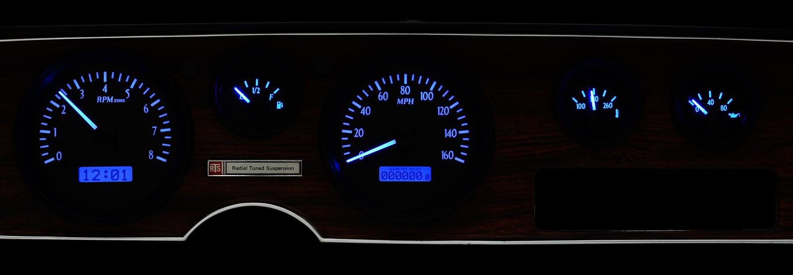 Dakota Digital Dakota Digital VHX Series Direct-Fit Analog Gauge Systems VHX-70P-FIR-S-B Autofit
