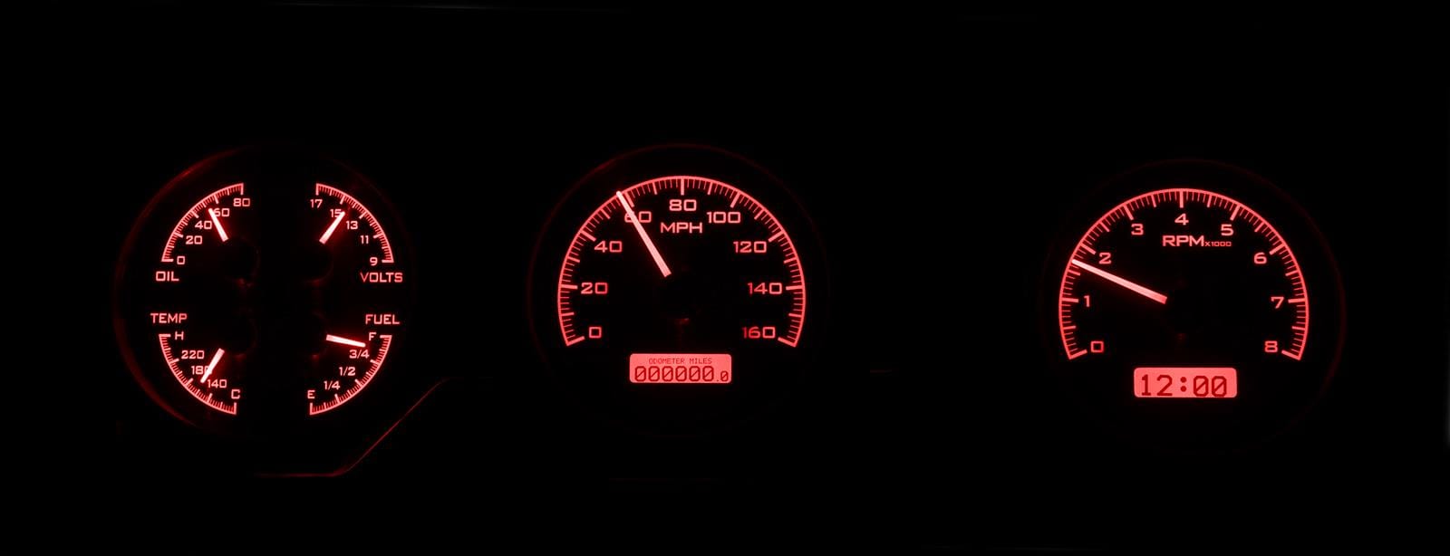 Dakota Digital Dakota Digital VHX Series Direct-Fit Analog Gauge Systems VHX-70P-GTO-K-R Autofit