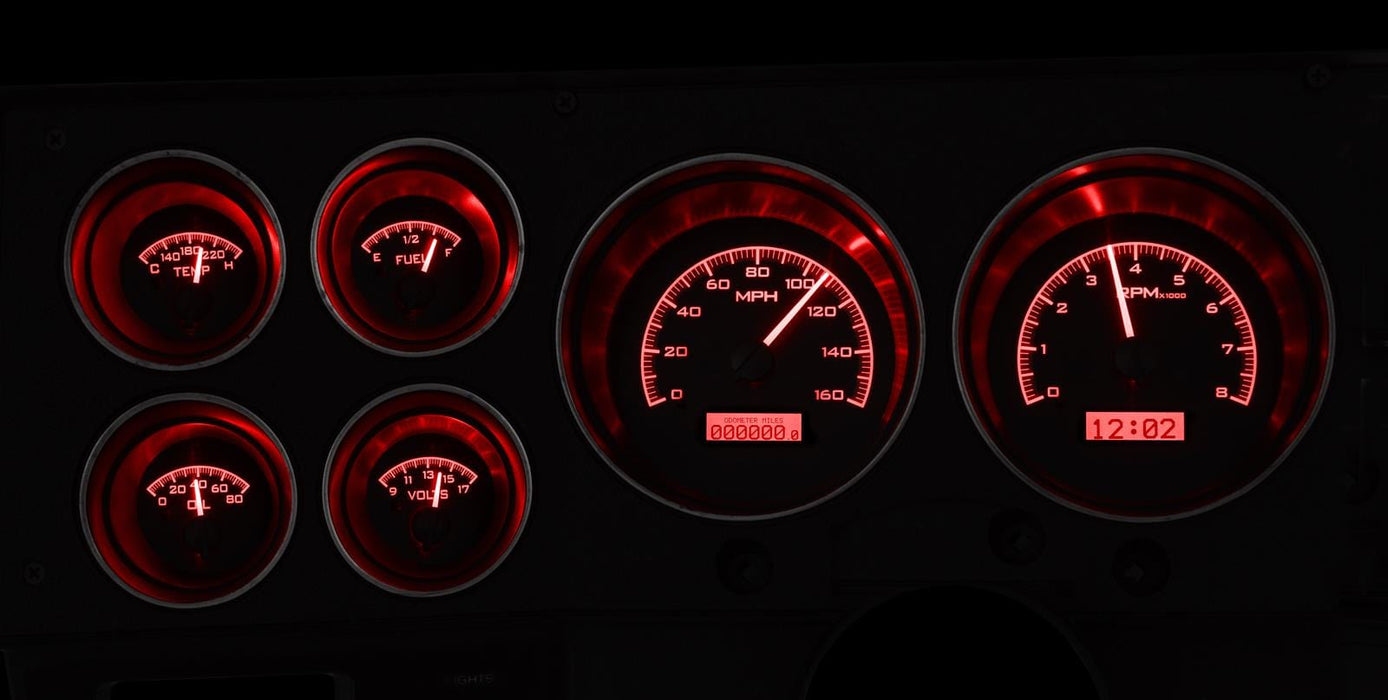 Dakota Digital Dakota Digital VHX Series Direct-Fit Analog Gauge Systems VHX-73C-PU-C-R Autofit