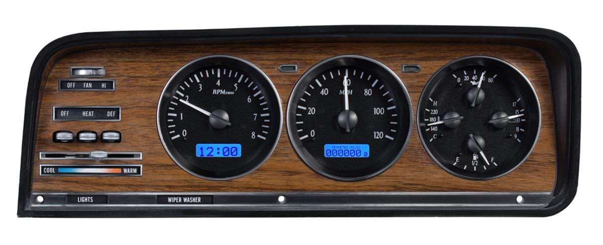 Dakota Digital Dakota Digital VHX Series Direct-Fit Analog Gauge Systems VHX-73J-WAG-K-B Autofit