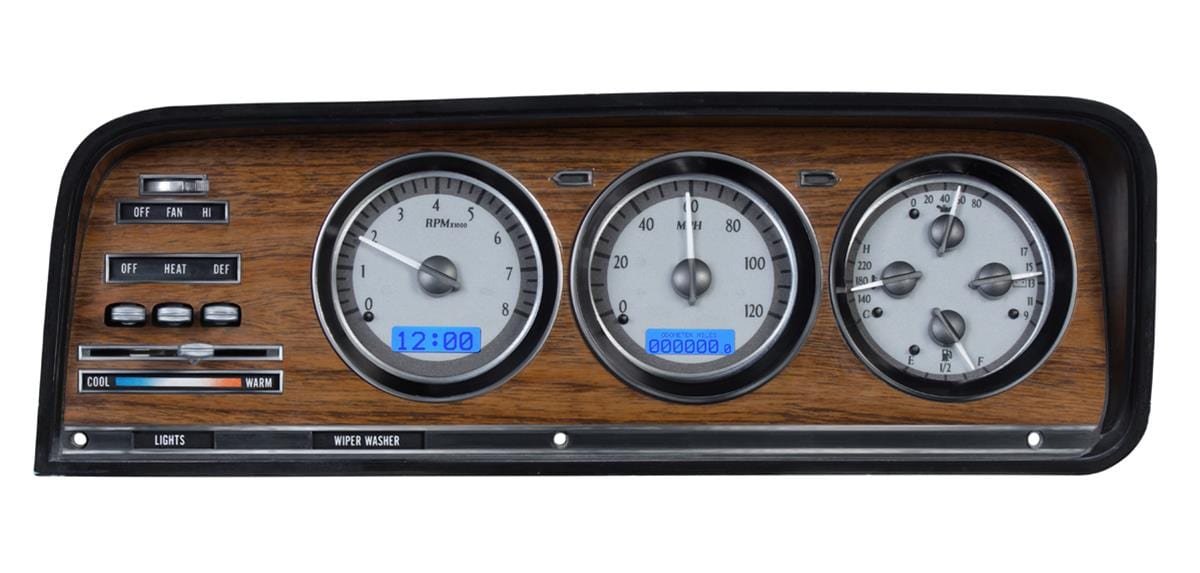 Dakota Digital Dakota Digital VHX Series Direct-Fit Analog Gauge Systems VHX-73J-WAG-S-B Autofit