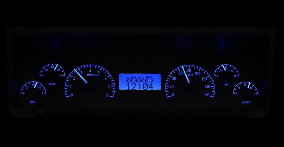 Dakota Digital Dakota Digital VHX Series Direct-Fit Analog Gauge Systems VHX-77C-CAP-K-B Autofit