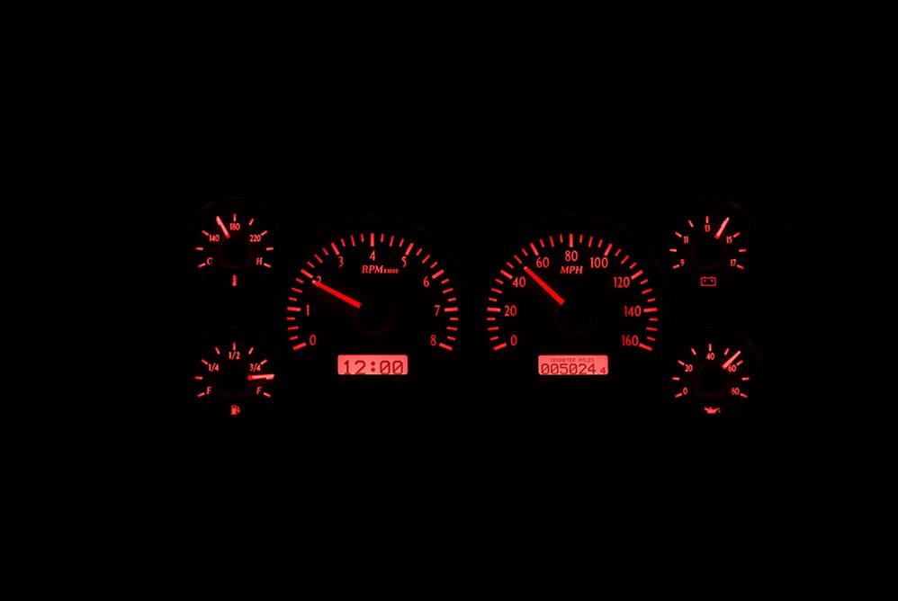 Dakota Digital Dakota Digital VHX Series Direct-Fit Analog Gauge Systems VHX-86C-S10-S-R Autofit
