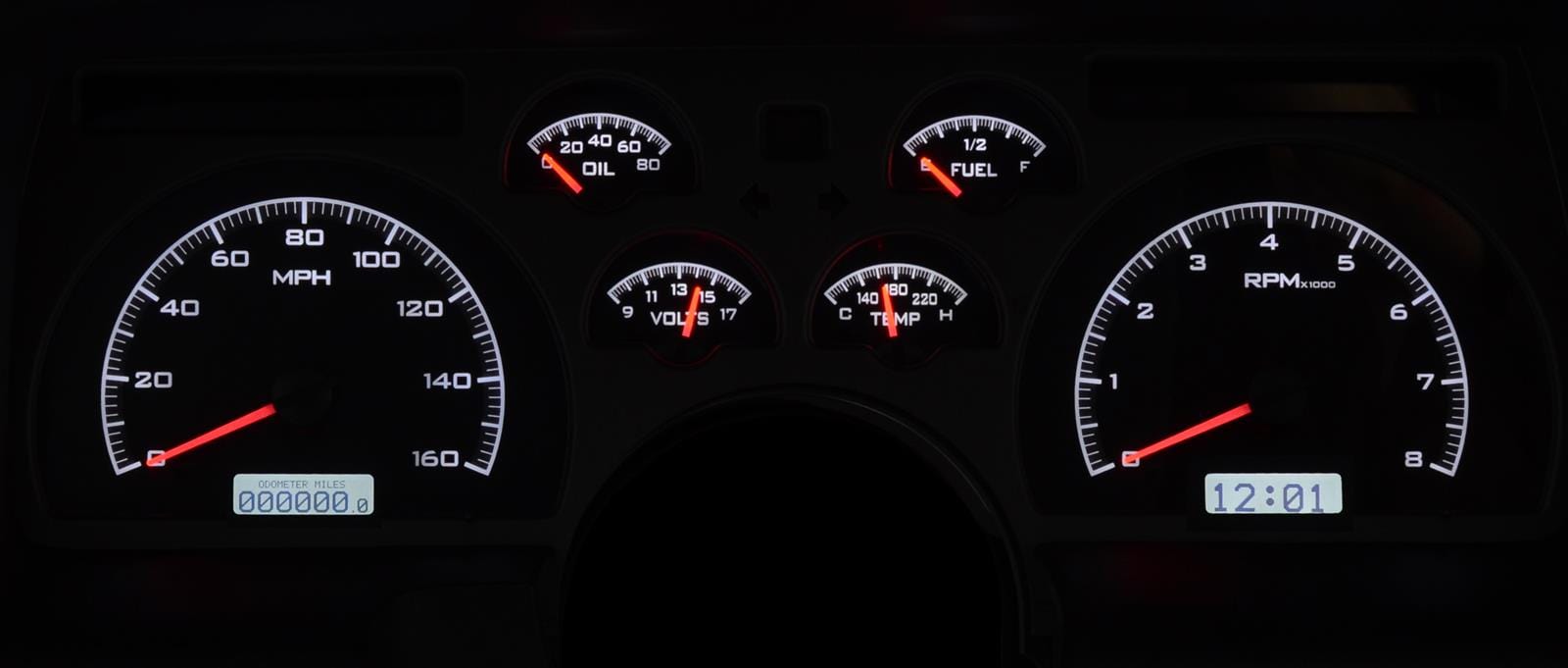 Dakota Digital Dakota Digital VHX Series Direct-Fit Analog Gauge Systems VHX-90C-CAM-K-W Autofit