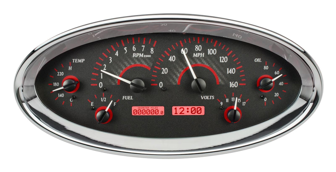 Dakota Digital Dakota Digital VHX Series Elliptical Analog Gauge Kits VHX-1017-C-R Autofit