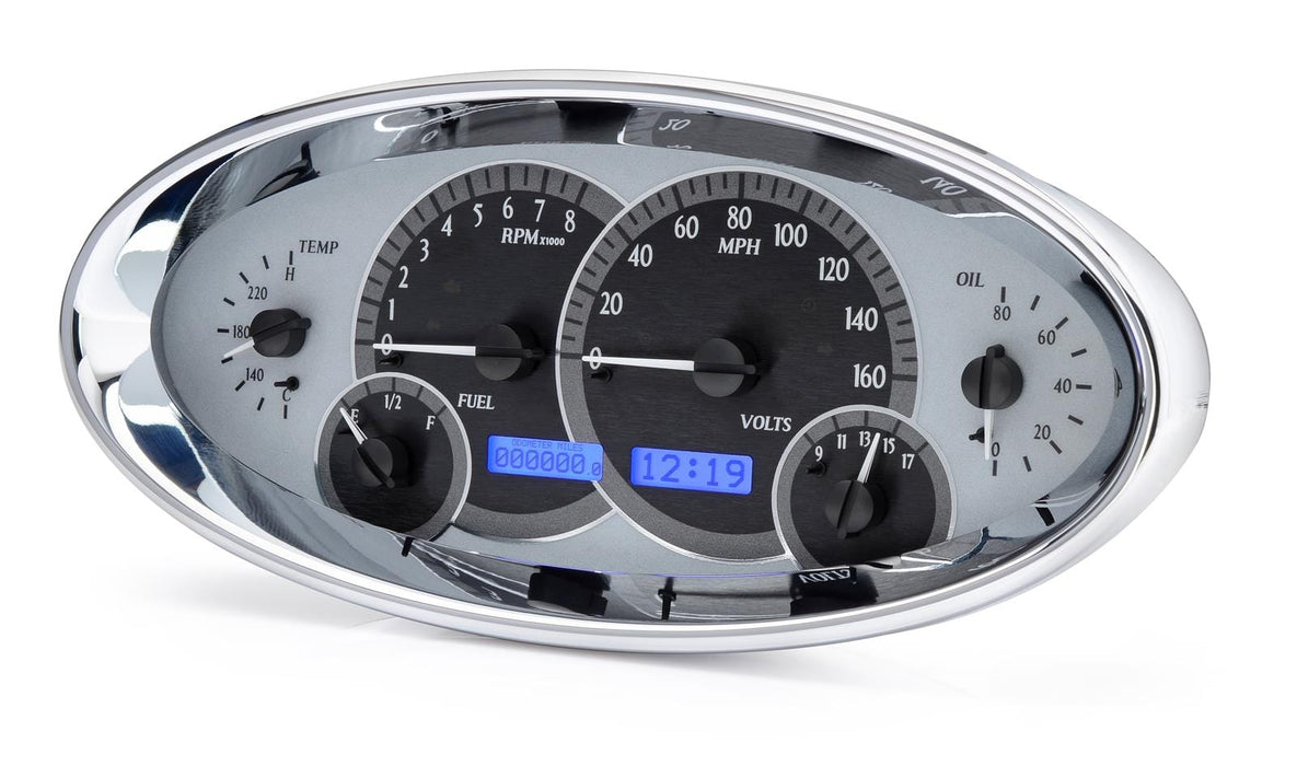 Dakota Digital Dakota Digital VHX Series Elliptical Analog Gauge Kits VHX-1017-K-B Autofit