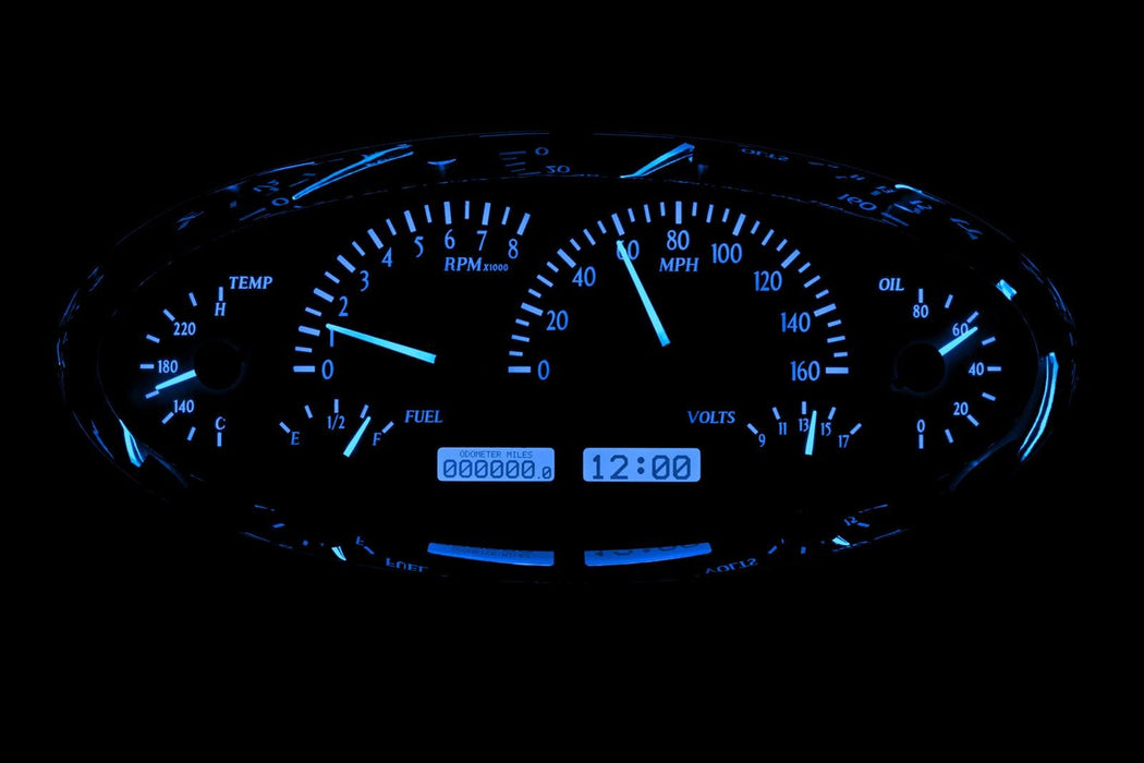 Dakota Digital Dakota Digital VHX Series Elliptical Analog Gauge Kits VHX-1017-S-B Autofit
