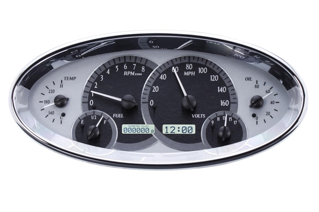 Dakota Digital Dakota Digital VHX Series Elliptical Analog Gauge Kits VHX-1017-S-W Autofit