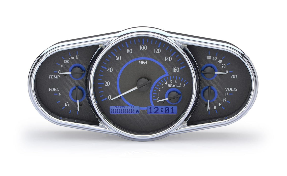 Dakota Digital Dakota Digital VHX Series Multi-Level Elliptical Analog Gauge Kits VHX-1016-C-B Autofit