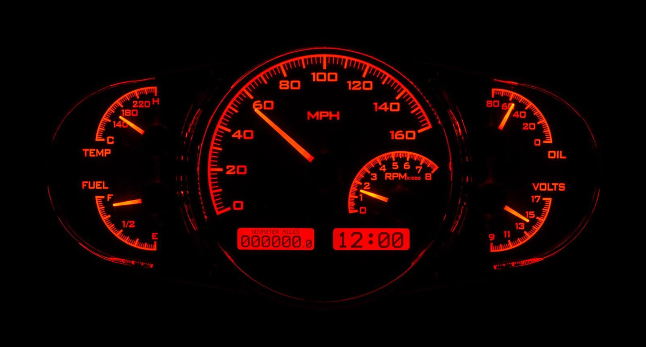 Dakota Digital Dakota Digital VHX Series Multi-Level Elliptical Analog Gauge Kits VHX-1016-S-R Autofit