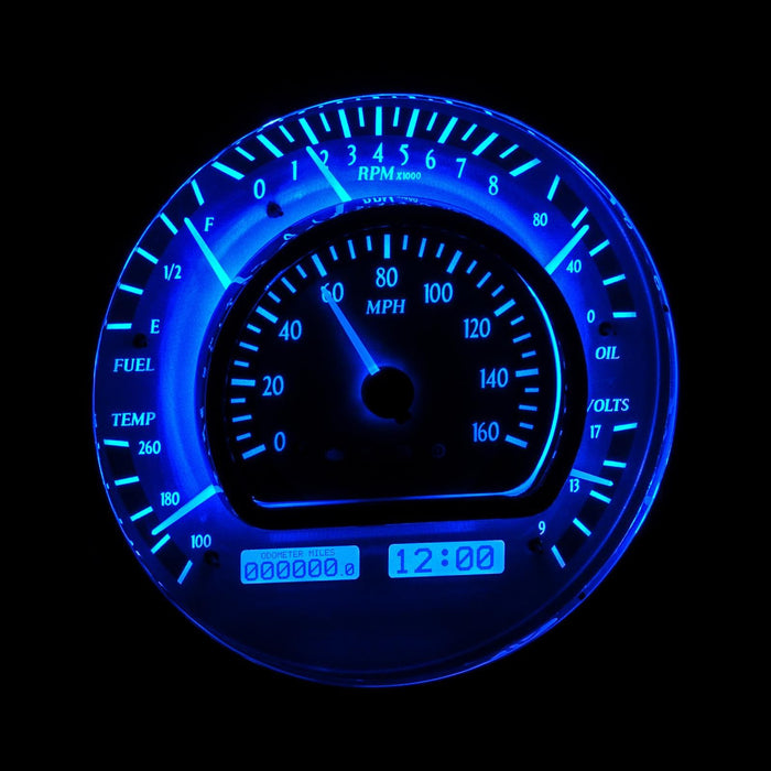 Dakota Digital Dakota Digital VHX Series Multi-Level Round Analog Gauge Kits VHX-1021-S-B Autofit