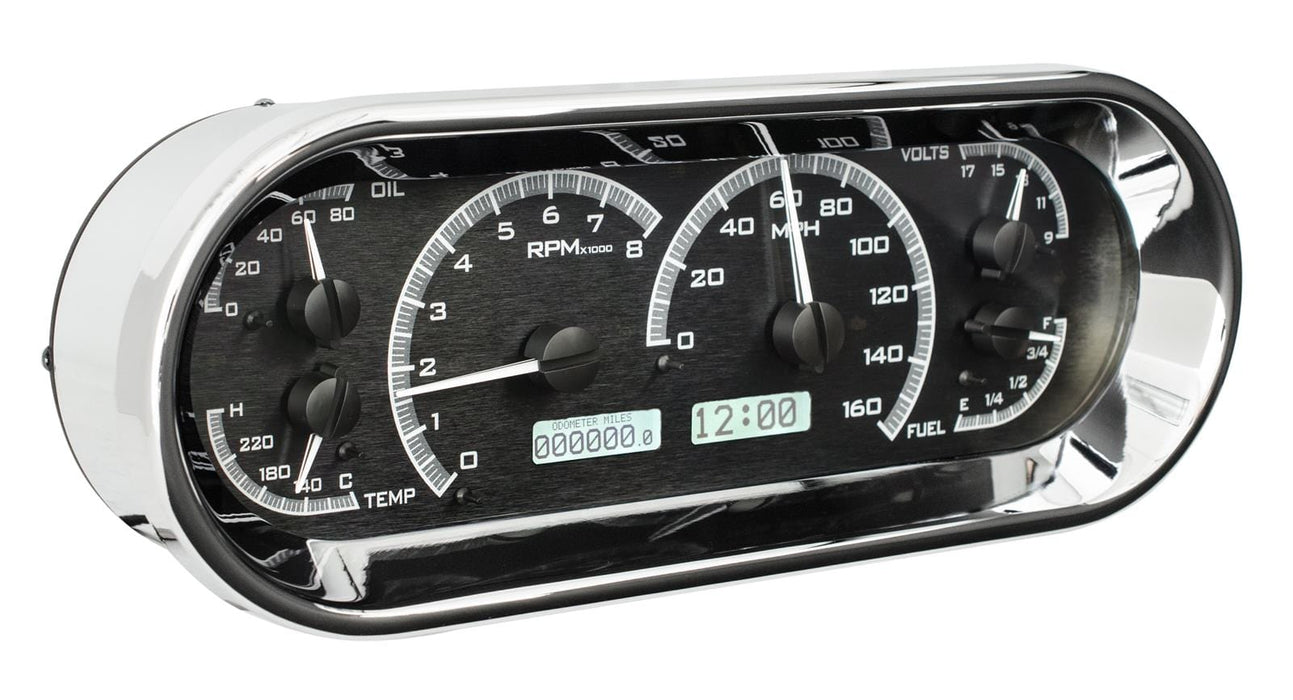 Dakota Digital Dakota Digital VHX Series Recessed Oval Analog Gauge Kits VHX-1018-K-W Autofit