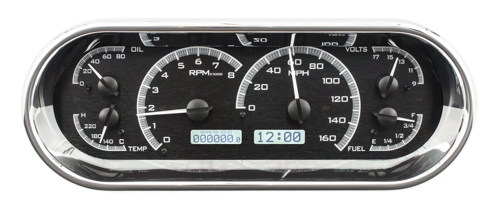 Dakota Digital Dakota Digital VHX Series Recessed Oval Analog Gauge Kits VHX-1018-K-W Autofit