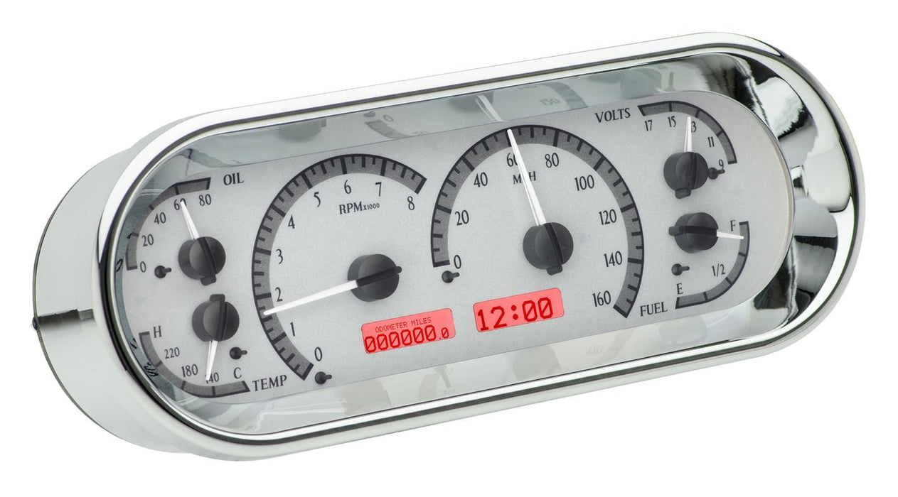 Dakota Digital Dakota Digital VHX Series Recessed Oval Analog Gauge Kits VHX-1018-S-R Autofit