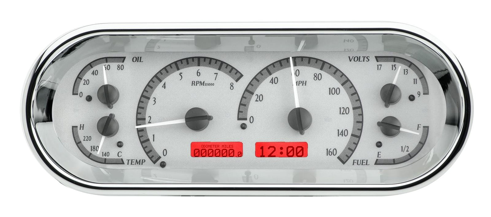 Dakota Digital Dakota Digital VHX Series Recessed Oval Analog Gauge Kits VHX-1018-S-R Autofit