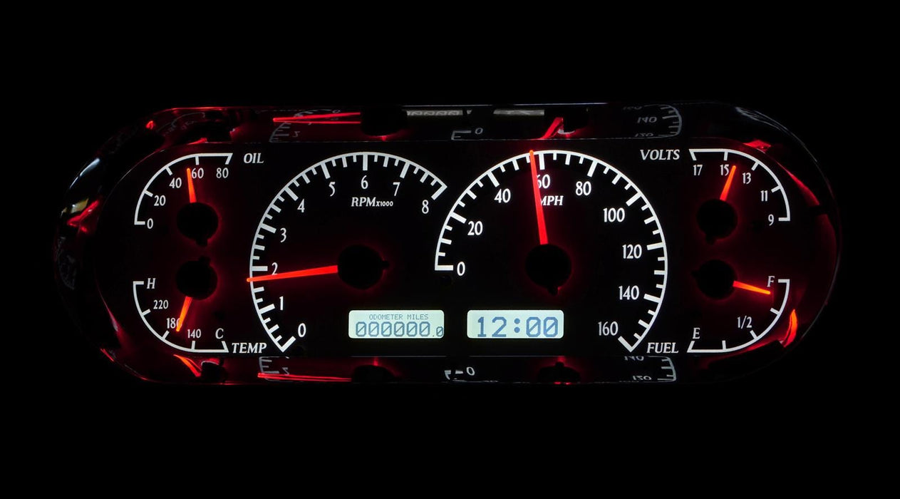 Dakota Digital Dakota Digital VHX Series Recessed Oval Analog Gauge Kits VHX-1018-S-W Autofit