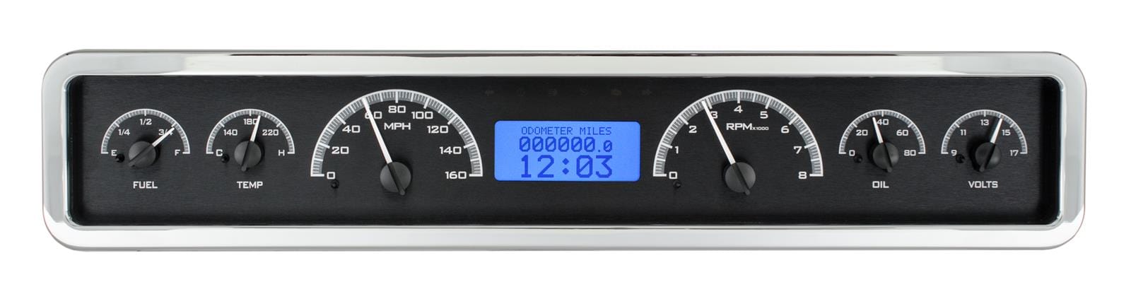 Dakota Digital Dakota Digital VHX Series Universal Rectangle Analog Gauge Kits VHX-1023-K-B Autofit