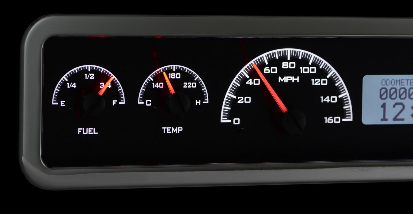 Dakota Digital Dakota Digital VHX Series Universal Rectangle Analog Gauge Kits VHX-1023-K-W Autofit