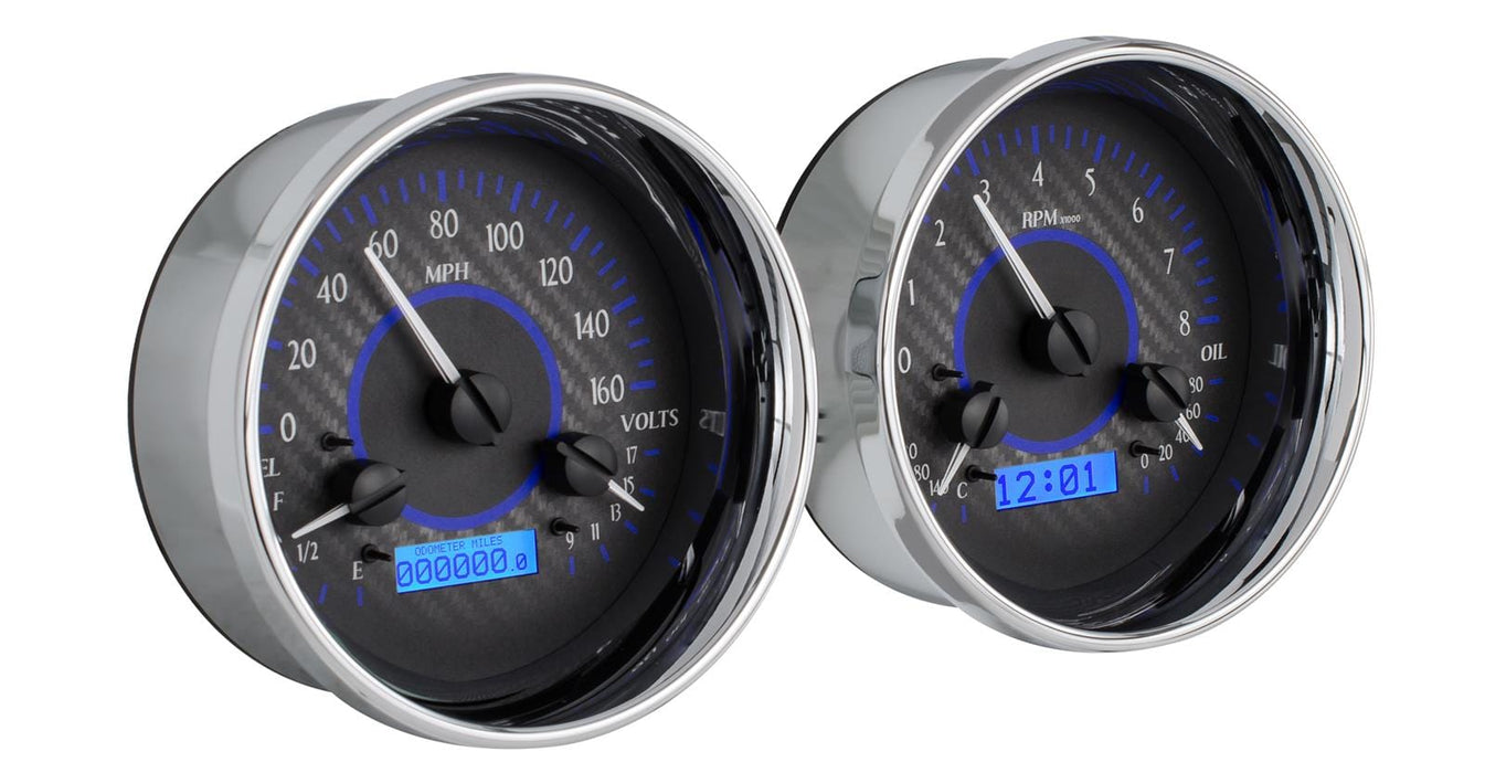 Dakota Digital Dakota Digital VHX Series Universal Round Analog Gauge Kits VHX-1014-C-B Autofit