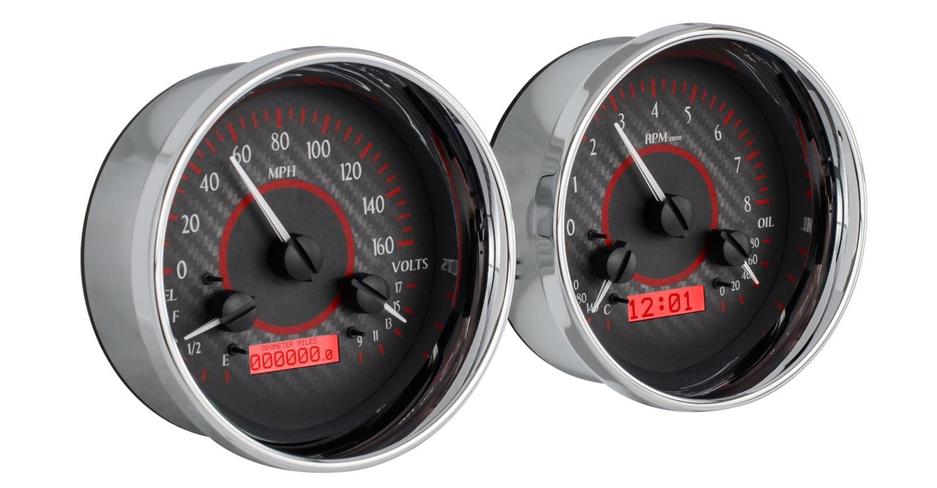 Dakota Digital Dakota Digital VHX Series Universal Round Analog Gauge Kits VHX-1014-C-R Autofit