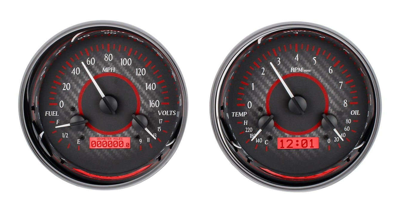 Dakota Digital Dakota Digital VHX Series Universal Round Analog Gauge Kits VHX-1014-C-R Autofit
