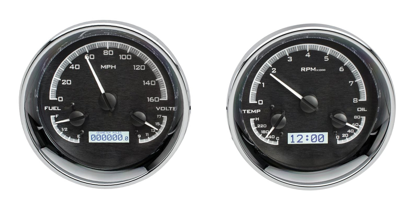 Dakota Digital Dakota Digital VHX Series Universal Round Analog Gauge Kits VHX-1014-K-W Autofit