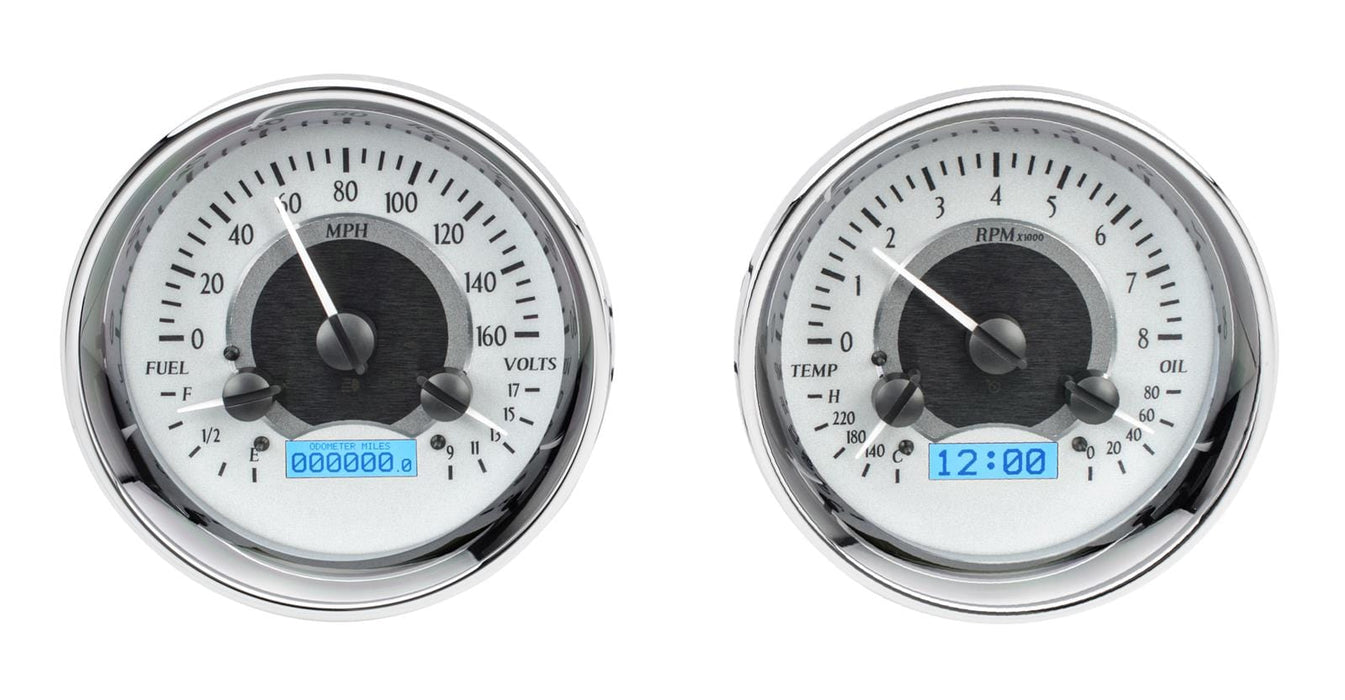 Dakota Digital Dakota Digital VHX Series Universal Round Analog Gauge Kits VHX-1014-S-B Autofit