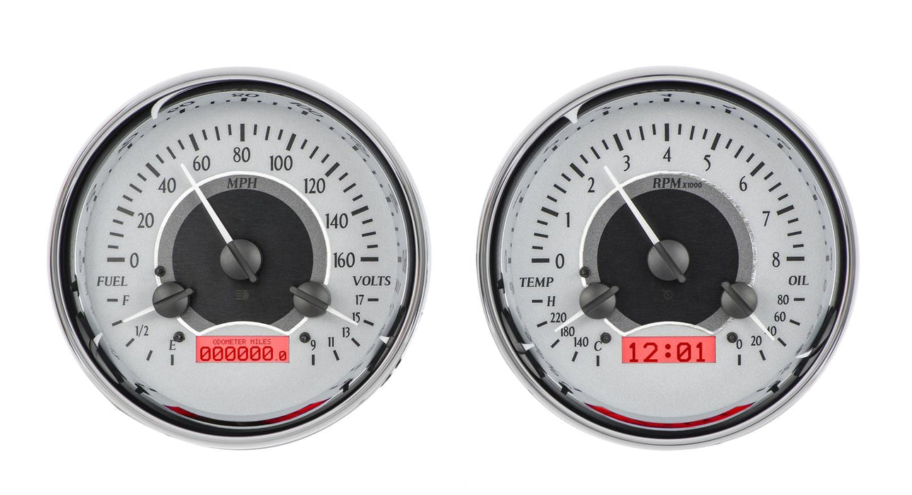Dakota Digital Dakota Digital VHX Series Universal Round Analog Gauge Kits VHX-1014-S-R Autofit