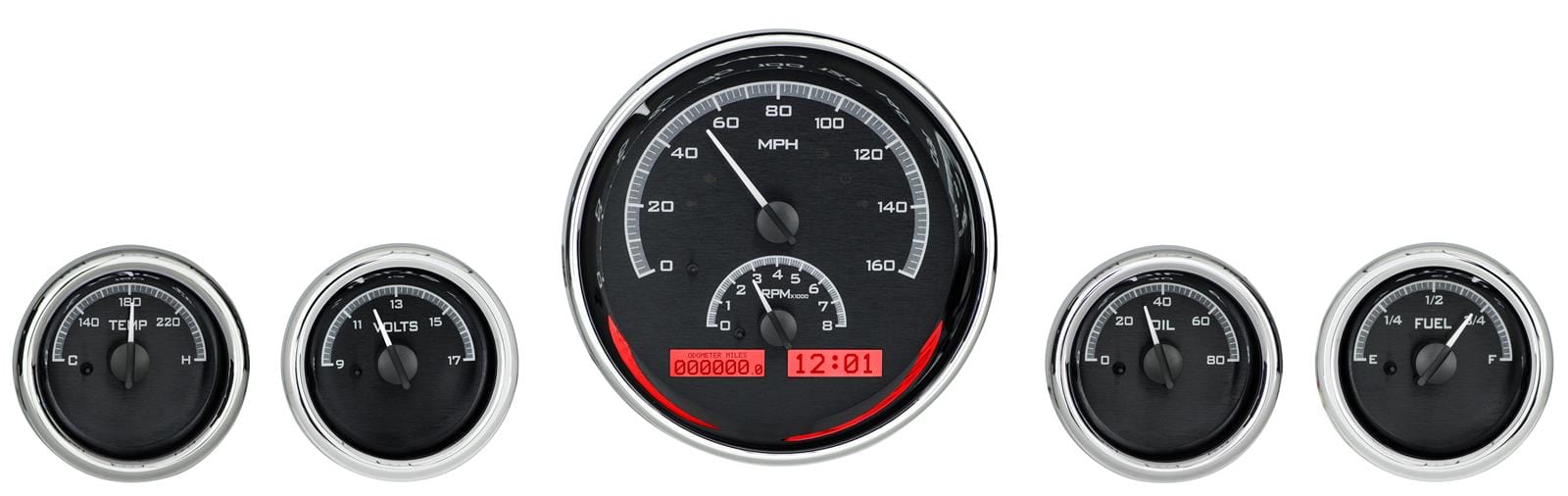 Dakota Digital Dakota Digital VHX Series Universal Round Analog Gauge Kits VHX-1015-K-R Autofit