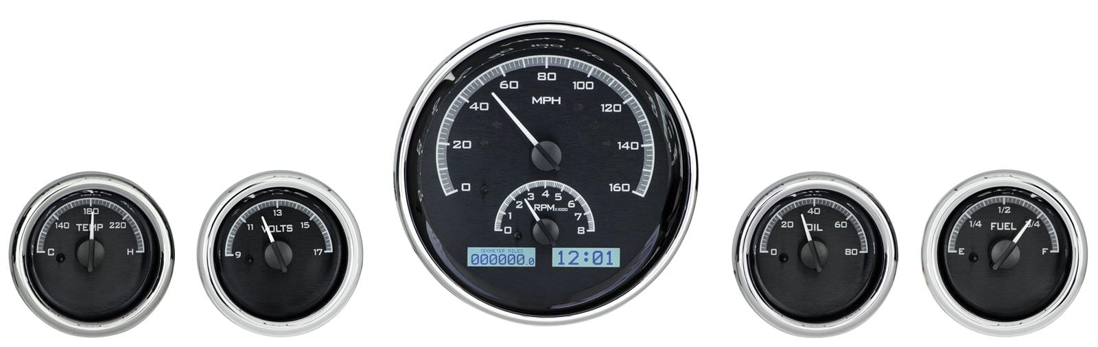 Dakota Digital Dakota Digital VHX Series Universal Round Analog Gauge Kits VHX-1015-K-W Autofit