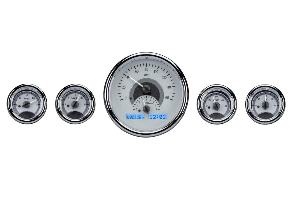 Dakota Digital Dakota Digital VHX Series Universal Round Analog Gauge Kits VHX-1015-S-B Autofit