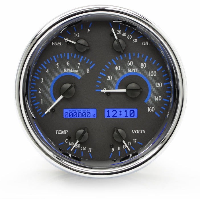 Dakota Digital Dakota Digital VHX Series Universal Round Analog Gauge Kits VHX-1019-C-B Autofit