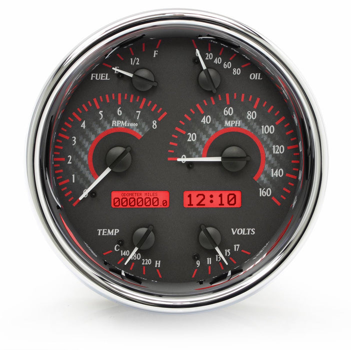 Dakota Digital Dakota Digital VHX Series Universal Round Analog Gauge Kits VHX-1019-C-R Autofit