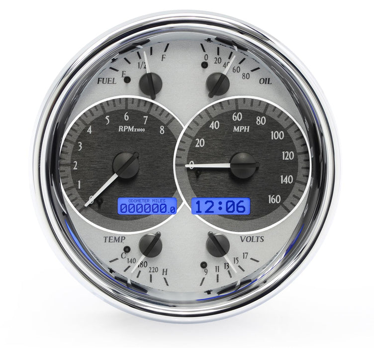 Dakota Digital Dakota Digital VHX Series Universal Round Analog Gauge Kits VHX-1019-S-B Autofit