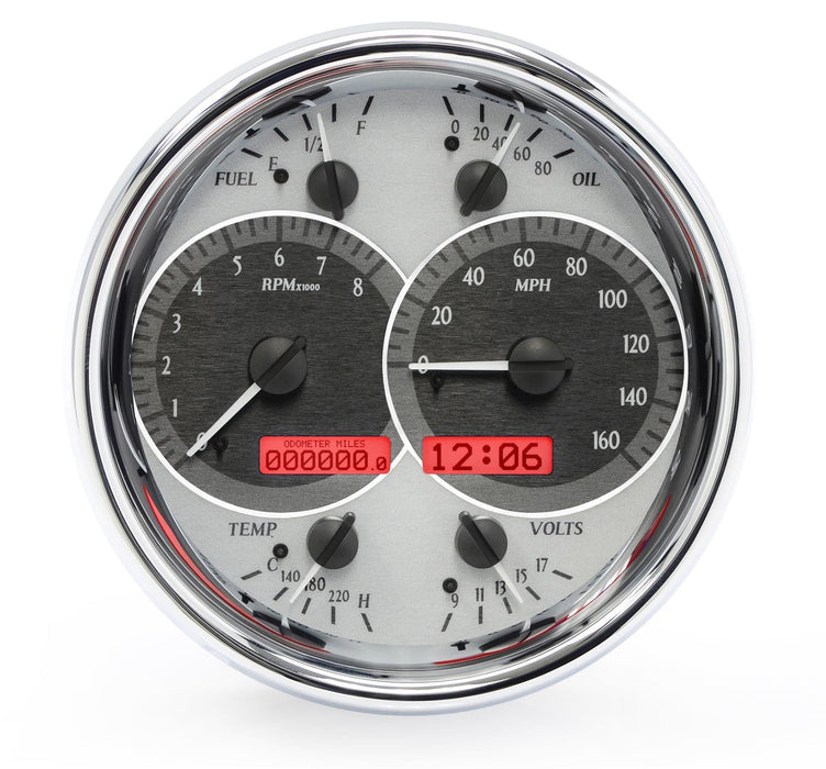 Dakota Digital Dakota Digital VHX Series Universal Round Analog Gauge Kits VHX-1019-S-R Autofit