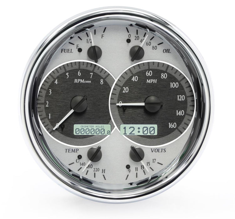 Dakota Digital Dakota Digital VHX Series Universal Round Analog Gauge Kits VHX-1019-S-W Autofit