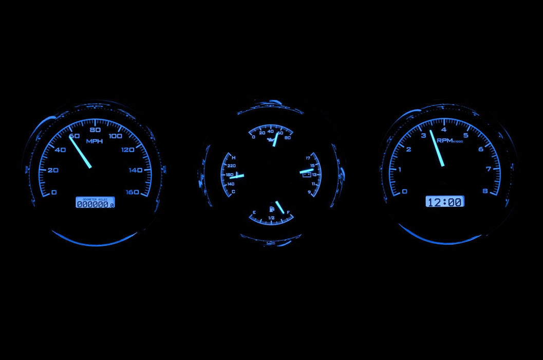 Dakota Digital Dakota Digital VHX Series Universal Round Analog Gauge Kits VHX-1020-K-B Autofit