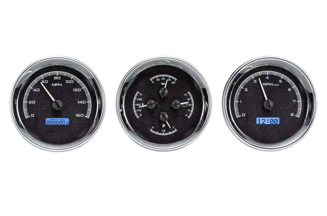 Dakota Digital Dakota Digital VHX Series Universal Round Analog Gauge Kits VHX-1020-K-B Autofit