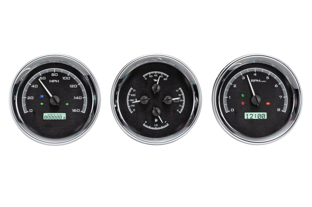 Dakota Digital Dakota Digital VHX Series Universal Round Analog Gauge Kits VHX-1020-K-W Autofit