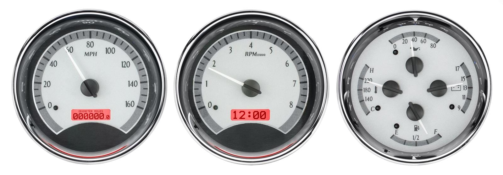 Dakota Digital Dakota Digital VHX Series Universal Round Analog Gauge Kits VHX-1020-S-R Autofit