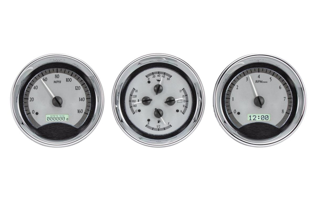 Dakota Digital Dakota Digital VHX Series Universal Round Analog Gauge Kits VHX-1020-S-W Autofit