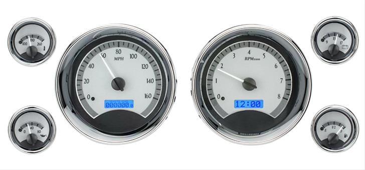 Dakota Digital Dakota Digital VHX Series Universal Round Analog Gauge Kits VHX-1024-S-B Autofit