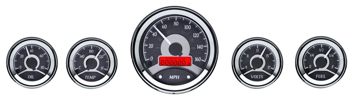 Dakota Digital Dakota Digital VHX Series Universal Round Analog Gauge Kits VHX-1050-K-R Autofit