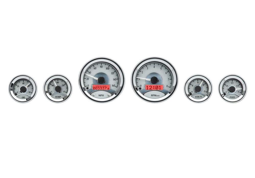 Dakota Digital Dakota Digital VHX Series Universal Round Analog Gauge Kits VHX-1060-S-R Autofit