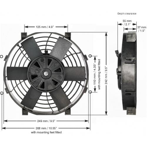 Davies Craig Davies Craig Thermatic Electric Fans DC-0160 Autofit
