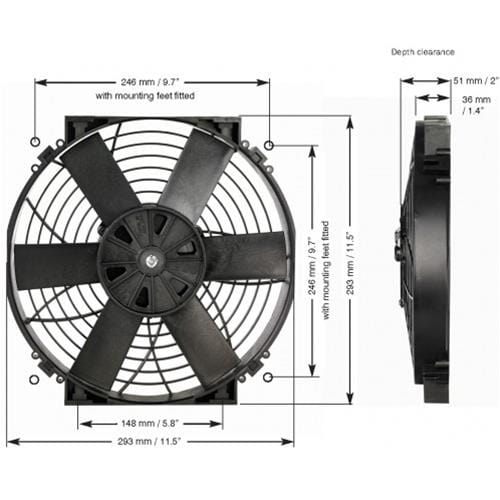 Davies Craig Davies Craig Thermatic Electric Fans DC-0162 Autofit