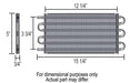 DERALE 11/32" Barb Inlets. 15-1/4" L x 5" H x 3/4" W Derale Dyno-Cool 6000 Series Transmission Cooler Kit DP12902 Autofit
