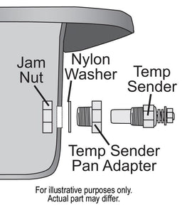 DERALE 140-300° F Lighted Black on White 2-1/16" Electric Oil Temp Gauge DP13009 Autofit